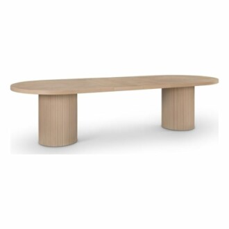 Pemberly Row Contemporary Natural White Oak Wood Dining Table