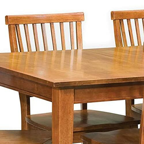 Wooden dining table with chairs