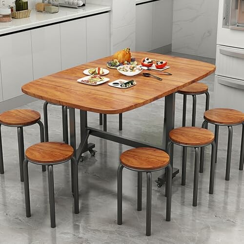 Multifunction Table Drop Leaf Dining Table